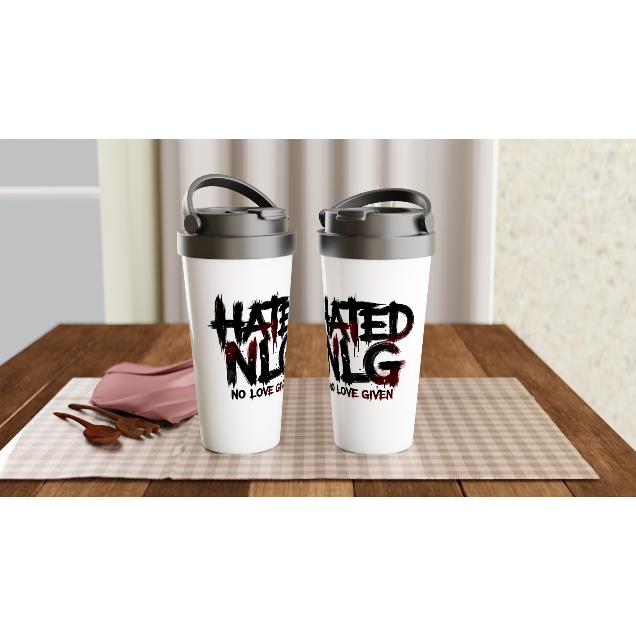 White HatedNLG 15oz Stainless Steel Travel Mug